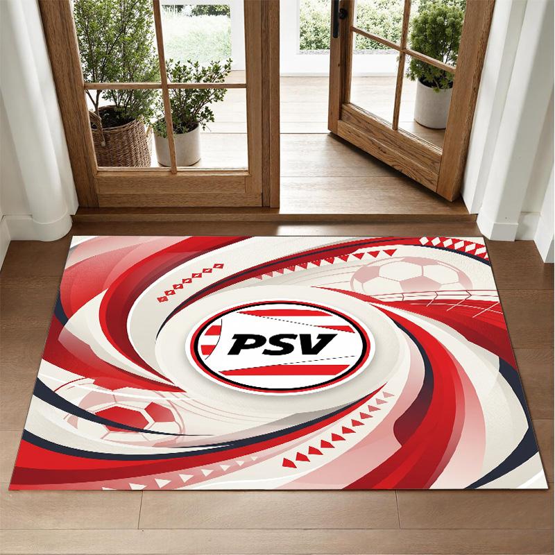 PSV Eindhoven FC Design Crystal Velvet Rug Soft Decorative Mat for Bedroom Entrance
