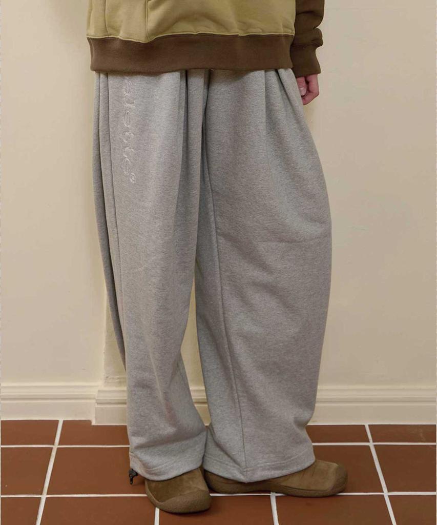 BONATSPALETTE Bp Stitch Logo Double-Pleat Wide Sweatpants_4 Colors