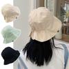 Women's Summer Simple Back Shirring Bonnet Bucket Hat