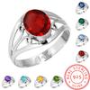Inele Argint Sterling 925 Femei Piatră prețioasă Bijuterii Handmade Cadou de Paște Ametist Safir Topaz Citrin Smarald Granat Iolit Peridot Rubin Piatră de naștere