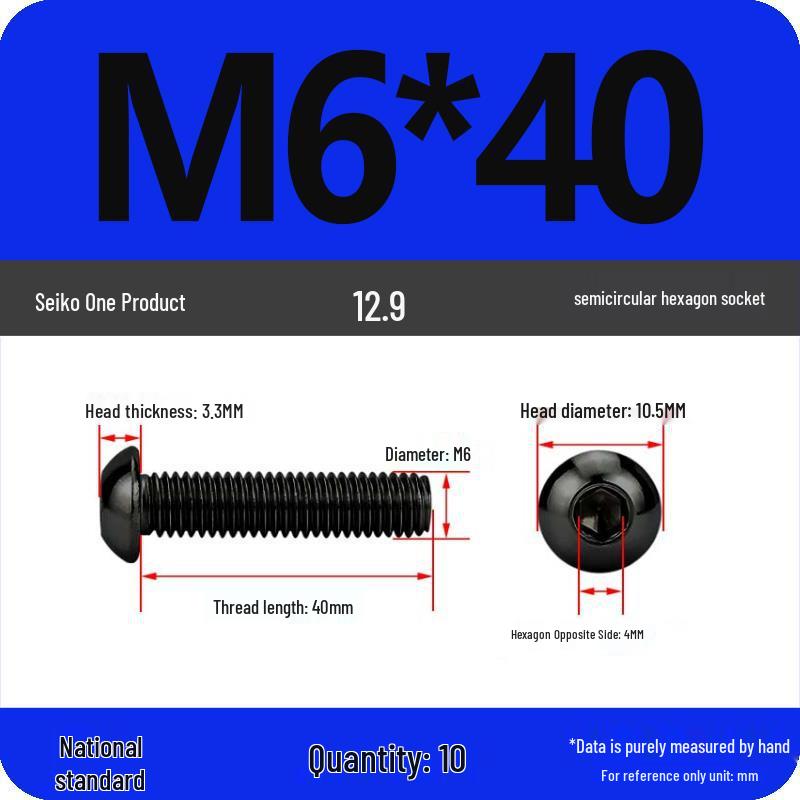 High-Strength 12.9 Pan Head Socket Cap Screws: M6, M8, M10, M12 Sizes