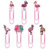 Colorful Flamingo Bookmark & Paperclip Ornament - Cute DIY Metal Stationery Gift
