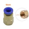 Pneumatic Air Pipe Quick Connector 1/8" 1/4" 3/8" 1/2" Female Thread To 4/6/8mm Irrigation Washing Slip-lock Straight Joint 3Pcs
