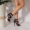 Offene Zehenpartie Knöchelriemen Riemchen Damen High Heel Sandalen Elegant Rutschfest Party Freizeit Schuhe für Damen Hochzeit Dating Täglich