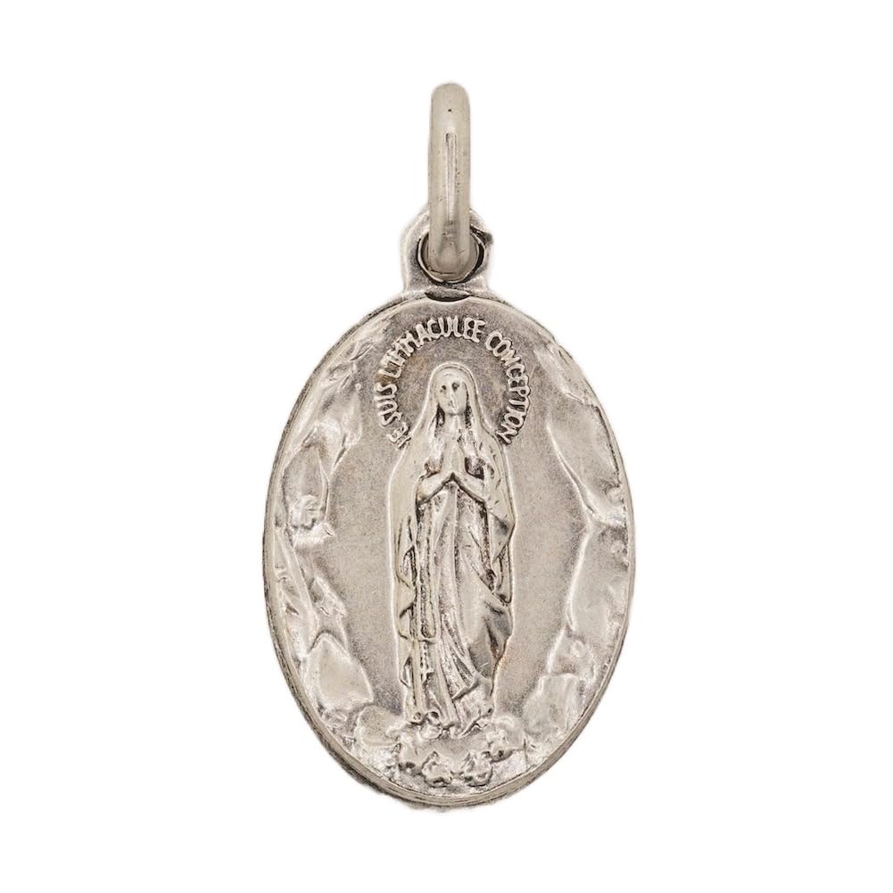 

Our Lady of Lourdes Medal Charm Pendant Made in France 19mm