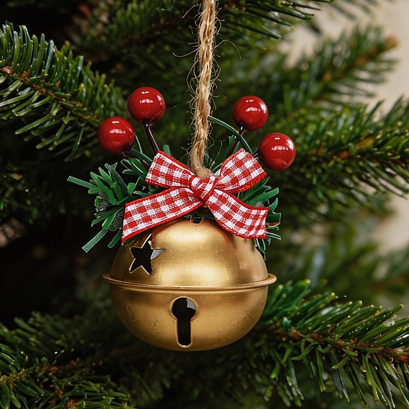Christmas Decoration Christmas Tree Pendants Christmas Bells Twine Berry Accessories Christmas Tree Bow Bell Pendants