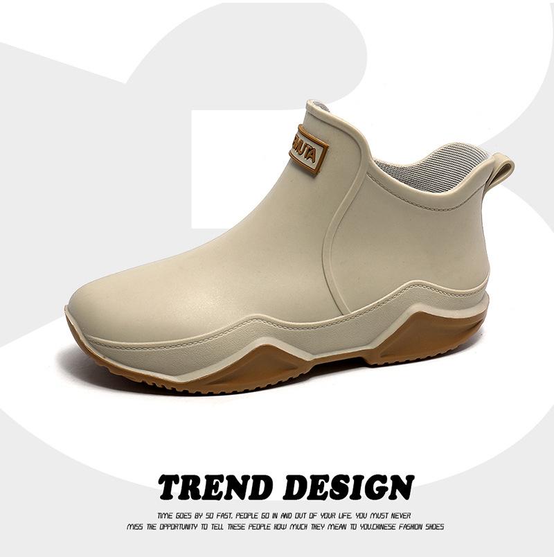 Rain shoes short water shoes couple outdoor women's rain boots fishing work casual men's water boots thermal shoes