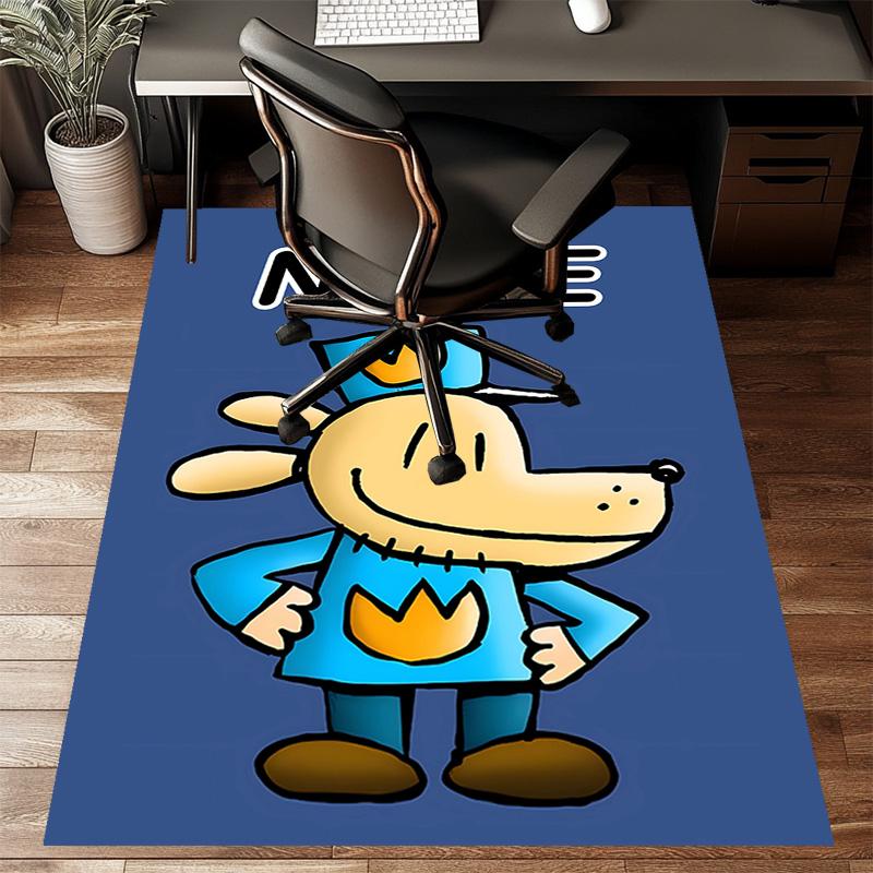 Custom DogMan Mat Personalized Name, Polyester Washable Indoor Entryway Rug, Gift for Christmas, Easter, Thanksgiving Day
