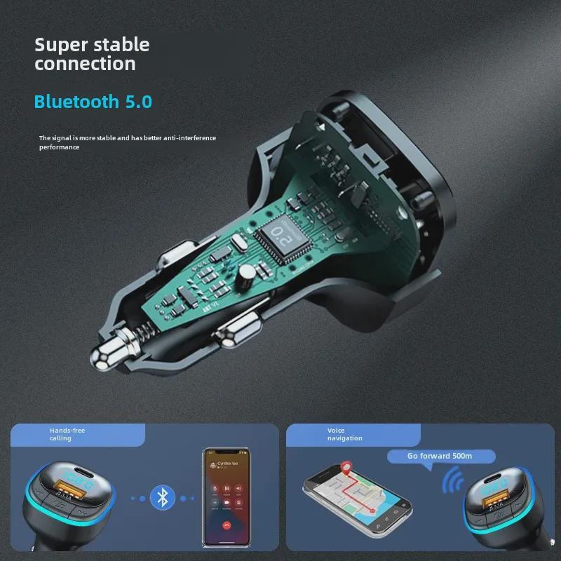 Transmițător FM Bluetooth C33 cu detectare a tensiunii și apeluri hands-free pentru mașină