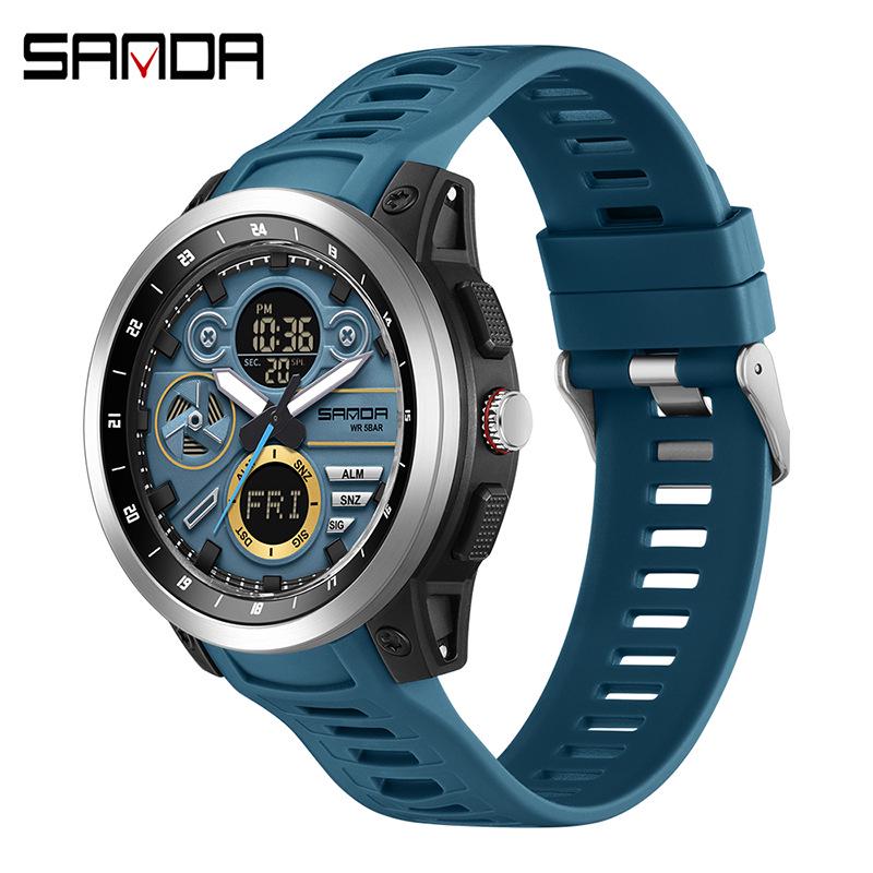 SANDA Multi-Time Zone Sports Watch with Alarms & Summer Time Feature