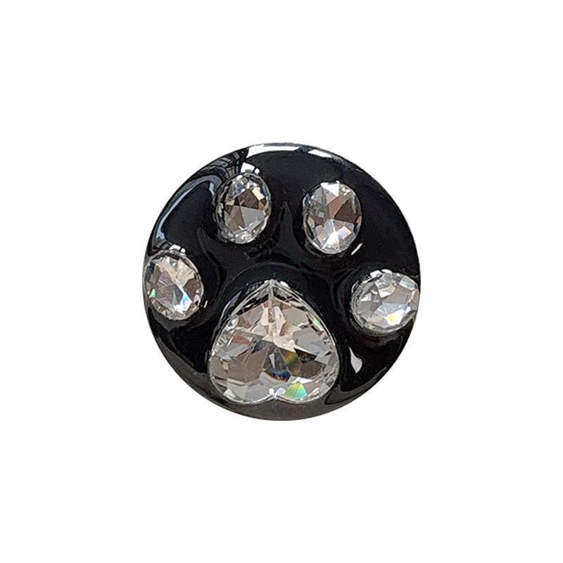 Rhinestone Cat Claw Solid Color Ring Round Telescopic Mobile Phone Airbag Bracket Paste Niche Girl Decoration