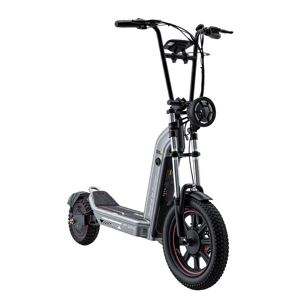 iScooter F7 Ultra All-Terrain Elektrische Scooter, 52V 20Ah Verwijderbare Batterij grijs