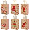 Christmas Gift Bags Holiday Party Favor Bags with Handles for Candy Treats Presents Xmas Decorations Festive Designs  for Home