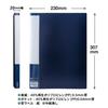 Plus Clear File A4, Minister-Approved, Standard Value 1, Certified Plastic Product, Pocket File, Lightweight Clear File, 40 Pockets, 10 Books, Navy, F