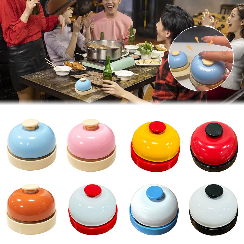 Table Order Bell Multi Color Handbell for Restaurant Kitchen Bar Waitstaff Call Pet Training Classroom School Party Games