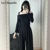 La Chapelle Women's French Style Off-Shoulder Long Sleeve T-Shirt