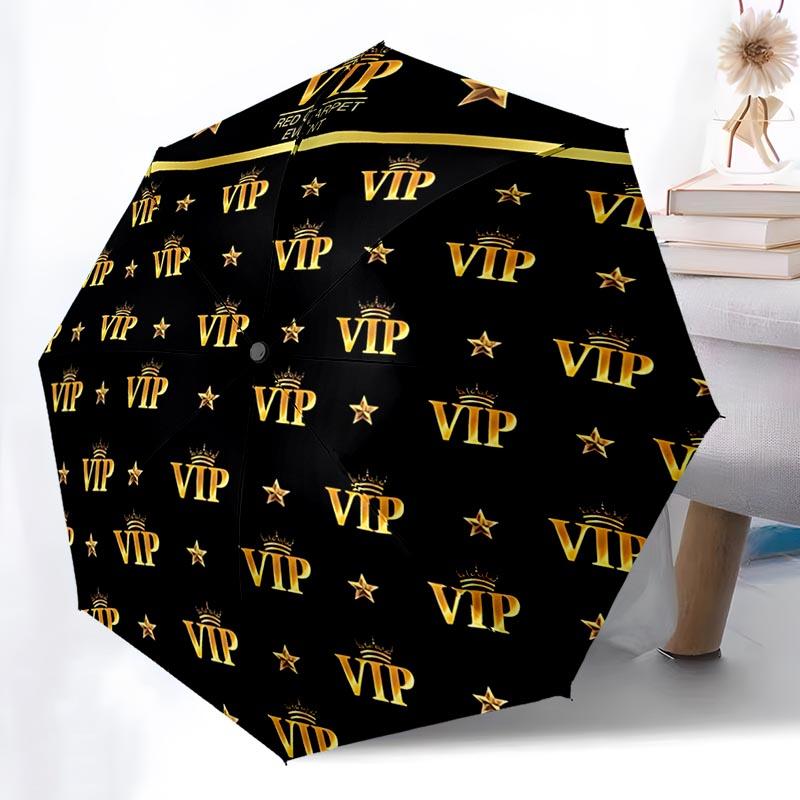 Noble Crown Folding Umbrella Fashion Auto-Open 8 Iron Ribs Plastic Handle Foldable Sunshade Perfect Christmas Gifts