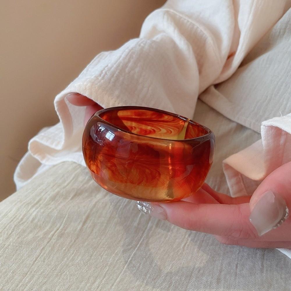 8 Colors Bohemian Bangles Thick Round Bracelet Punk Acrylic Bangles  Women