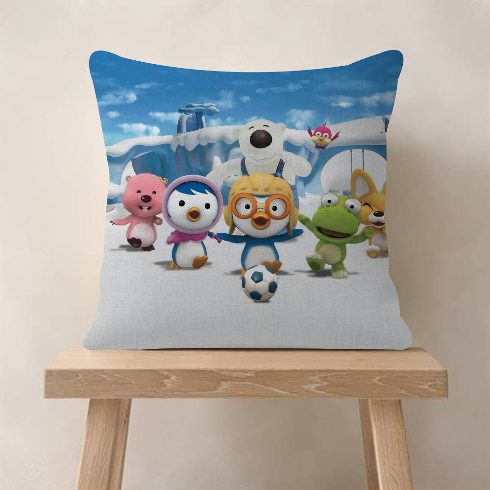 Anime cute Pororos Pillow Gift Home Office Decoration Bedroom Sofa Car Cushion Cover case 45x45