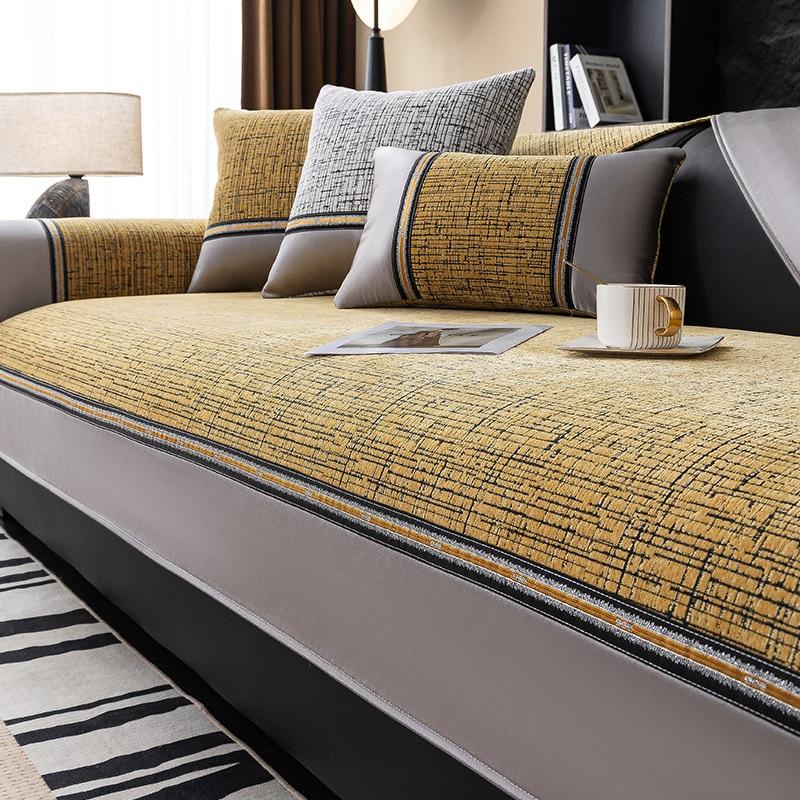 Chenille Sofa Cushion Four Seasons Universal Light Luxury Senior Sense Cushion Non-slip Leather Sofa Cover Cover Cloth