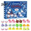 Sensory Relief Gifts for Classmates 2026 Christmas Dumplings Advent Calendar with 24 Mini Bun Squeeze Party Supplies Students Toys Festive Countdown