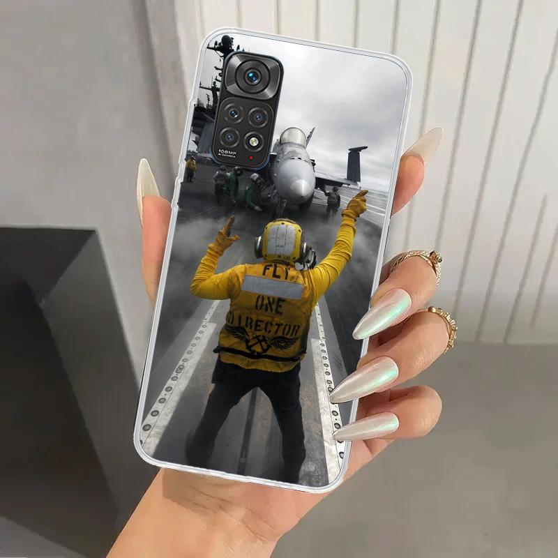 Military Aircraft Warship Fighter Phone Case for Xiaomi Redmi Note 15 14 14S 13 12S 12 Pro 11S 11 Plus 11T 11E 10S Soft Funda Pr
