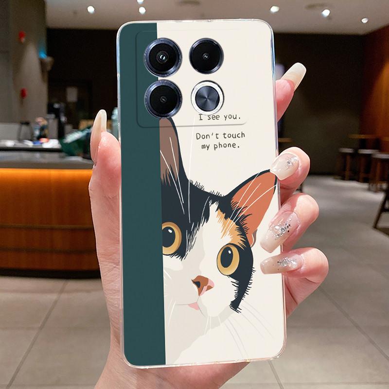 Unique Design Pattern Phone Case For Infinix Note 40 5G/X6851/X6852 Shockproof Soft Casing Soft TPU Transparent Back Cover