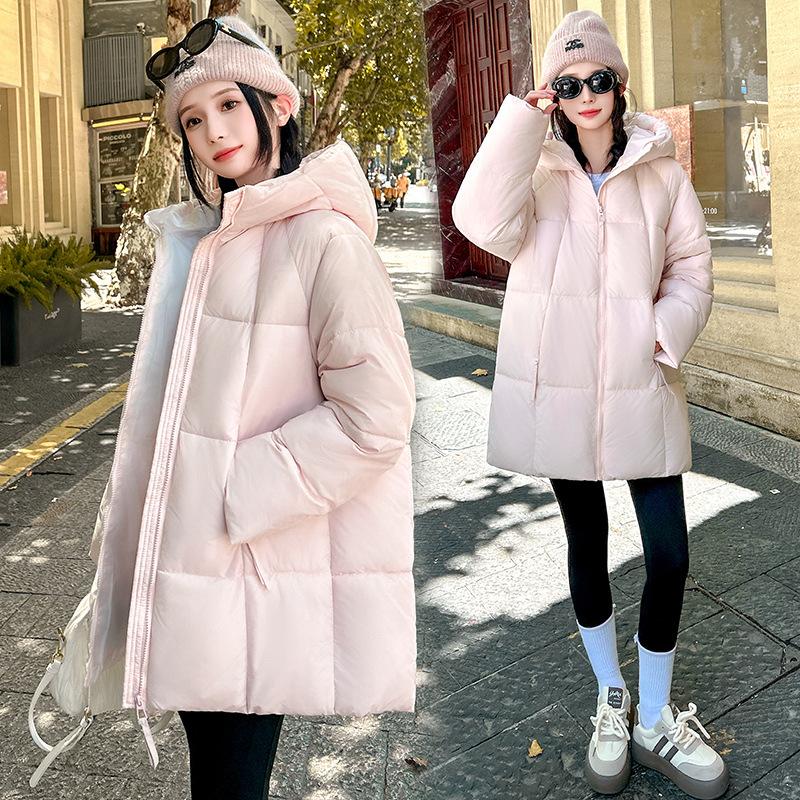 Women's New Hooded Cold Windproof Lightweight Thickened Fluffy Warm Loose High-quality Fabric Leisure Sports Cotton Clothing