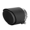 Carbon Fiber 80mm Inlet 101mm Outlet Tail Throat Staight Sided Matte Exhaust Pipe Tip Fit for Mazda CX5 CX4(Matte Black