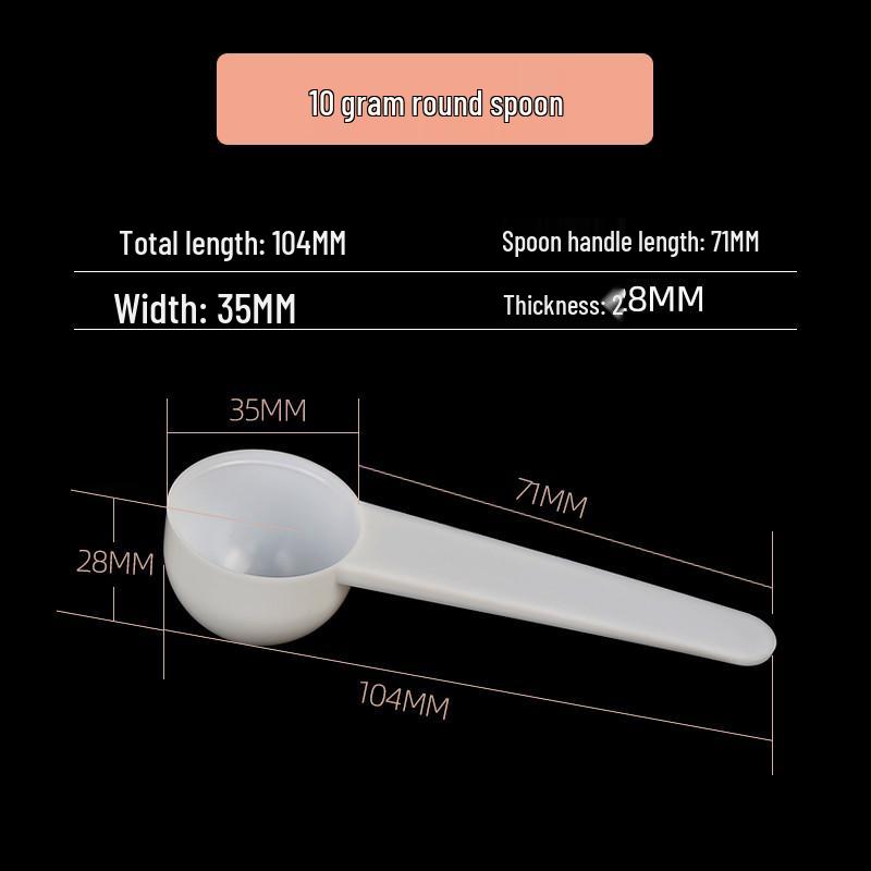 Jednorazowe Plastikowe Łyżki Miarkowe: 1-10 g dla Mleka w Proszku i Płynów
