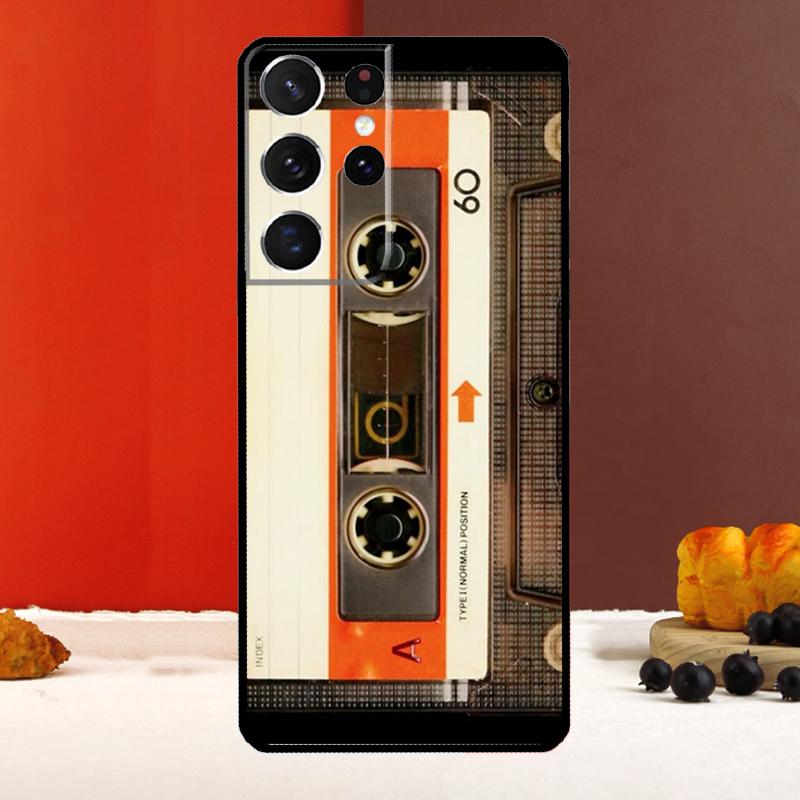Cassette Tape Case For Samsung Galaxy S23 S22 Ultra S21 S10 S9 S20 Plus Note 10 20 S20 FE S21 FE Back Cover