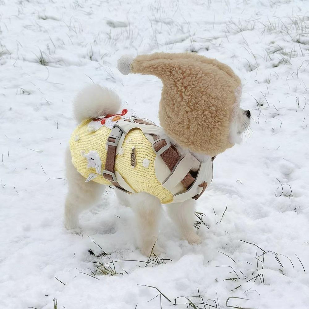 Comfortable Pet Head Cover Warm Pet Transformation Hat Cute Winter Pet Hat  Party