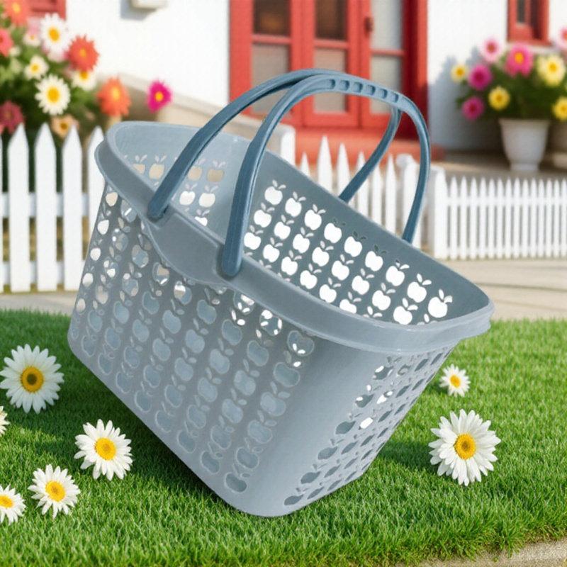 Fruit Picking Basket Plastic Sturdy Multi-Function Storage Basket for Home Supermarket Desktop Organizer Storage Holder
