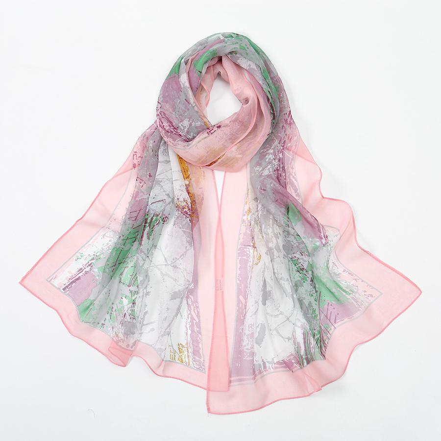Summer Fashion Chiffon Sunscreen Scarf High-End Beach Towel Women's Decoration Scarf Shawl