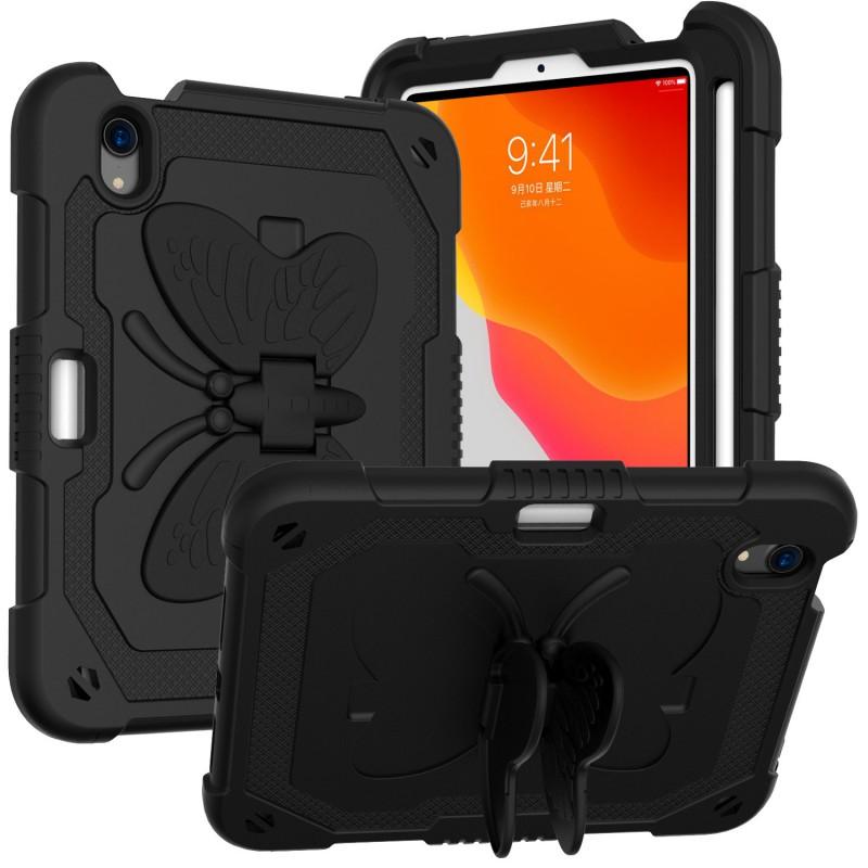 Butterfly Design Silicone Case With Adjustable Stand IPad Mini 6 Kids Learning Anti-Slip Shockproof Cover