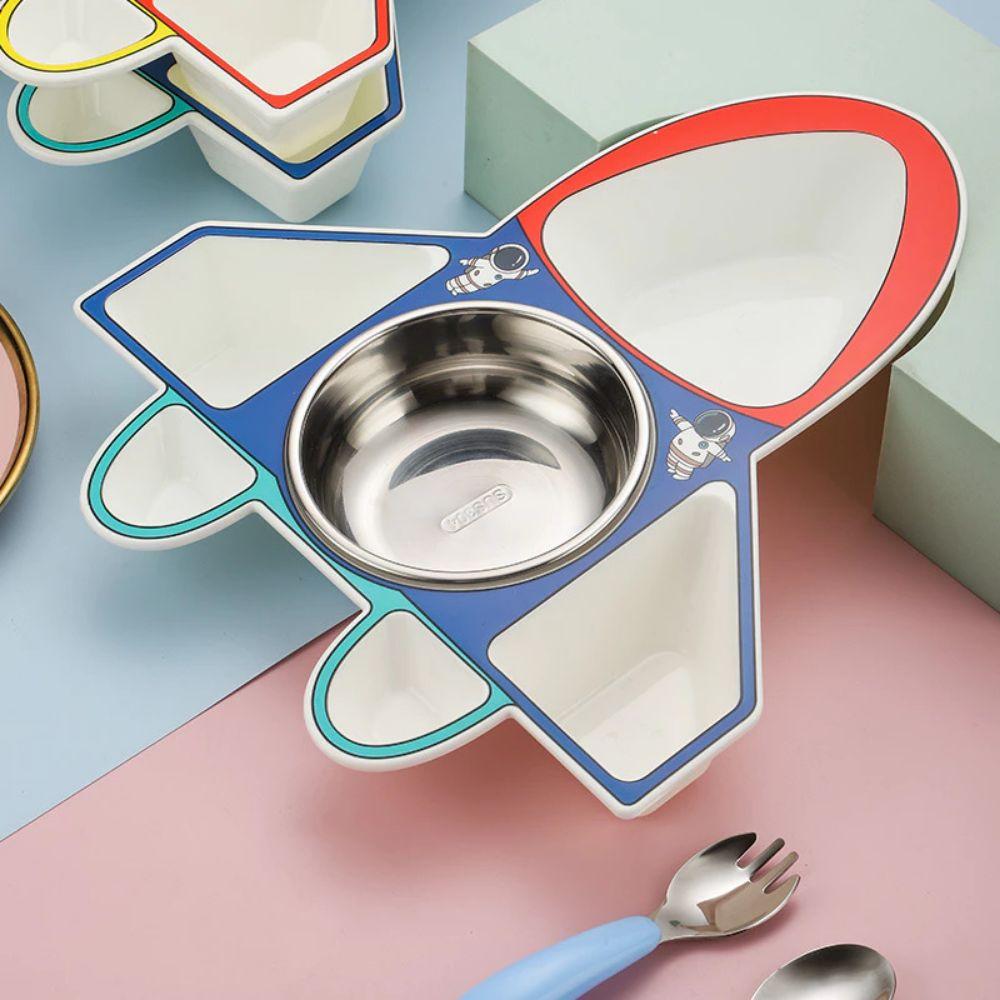 Airplane Children's Tableware Creative Feeding Food Tray Durable Kid's Lunch Plate  Household