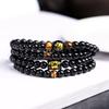 2024 Obsidian twelve zodiac signs six-character mantra bracelet multi-circle tiger eye bracelet men's and women's gift jewelry