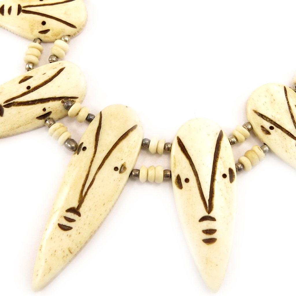 Les Trésors De Lily [C5028] - Designer Necklace 'Kilimanjaro' Beige