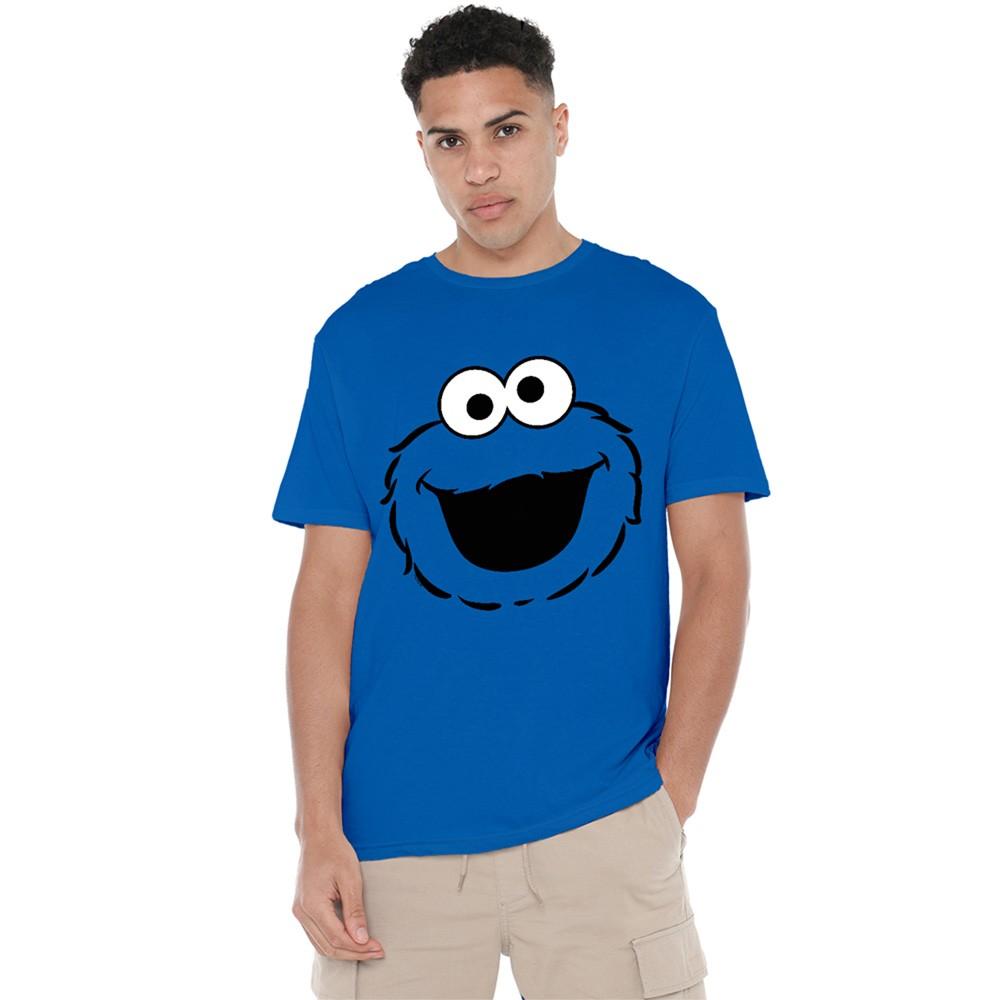 Sesame Street Cookie Monster Full Face T-Shirt S-4XL Royal XXXXL