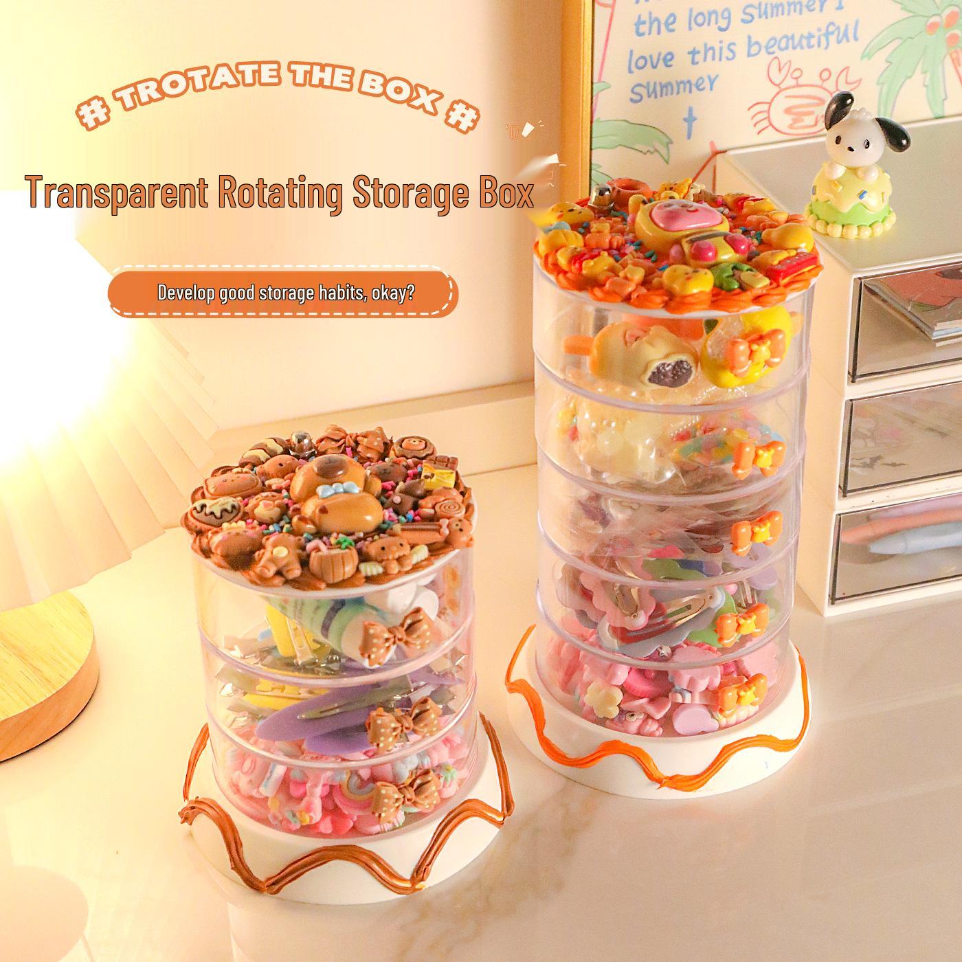 

Children s DIY Rotating Multi-Layer Jewelry Box with Handmade Cream Glue