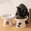 Süßer Haustier-Hochfußnapf Cartoon Hundefutter-Futterbecken Haustier-Trinkspender Nackenschutz