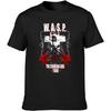 ZHONGWO Wasp Crimson Idol Tour Heavy Metal Men Summer Short Sleeve Cotton T-Shirts Black