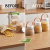 800/1200/1500ml Fresh Keeping Bucket Heat Resistant Leak-Proof Silicone Food Storage Container with Scale with Handle Kimchi Jar