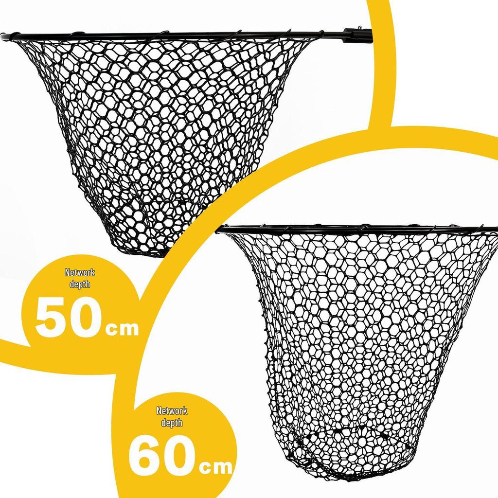 Extra Large Aluminum Alloy Telescopic Landing Net with Deep Silicone Bag