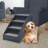 Vidaxl Foldable, 4-Step Dog Stairs, Dark Grey