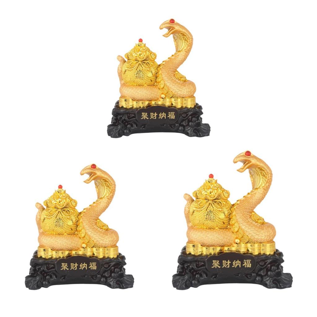 Year of Snake Sculpture 2025 Chinese New Year Gift for Office Entrance Shelf