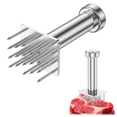 Fleischklopfer aus Edelstahl Rostfreies Fleischklopfer-Werkzeug mit bequemem Griff für Rindfleisch Hähnchen Schweinefleisch Fisch Küchenhelfer
