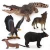 Simulated Deer Eagle Bull Bear Crocodile River Otter Wildlife Model Ornament For Collectors