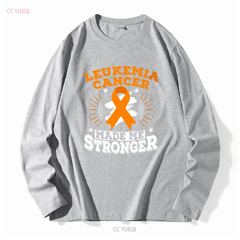 Leukemia Cancer Made Me Stronger T Shirt vintage Washed Breathable streetwear Comfortable Casual Top For Everyday Wear