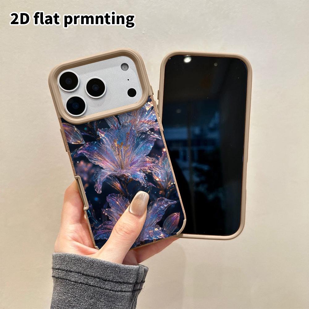 Phone Case: 2D Flat Lambskin Suitable for iPhone 18 17 16 15 14 13 Pro Protective Case, Dreamy and Fairy-like, Christmas and Halloween Gift